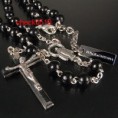 Dolce & Gabbana D&G Beckham Rosary Black Bead Necklace 